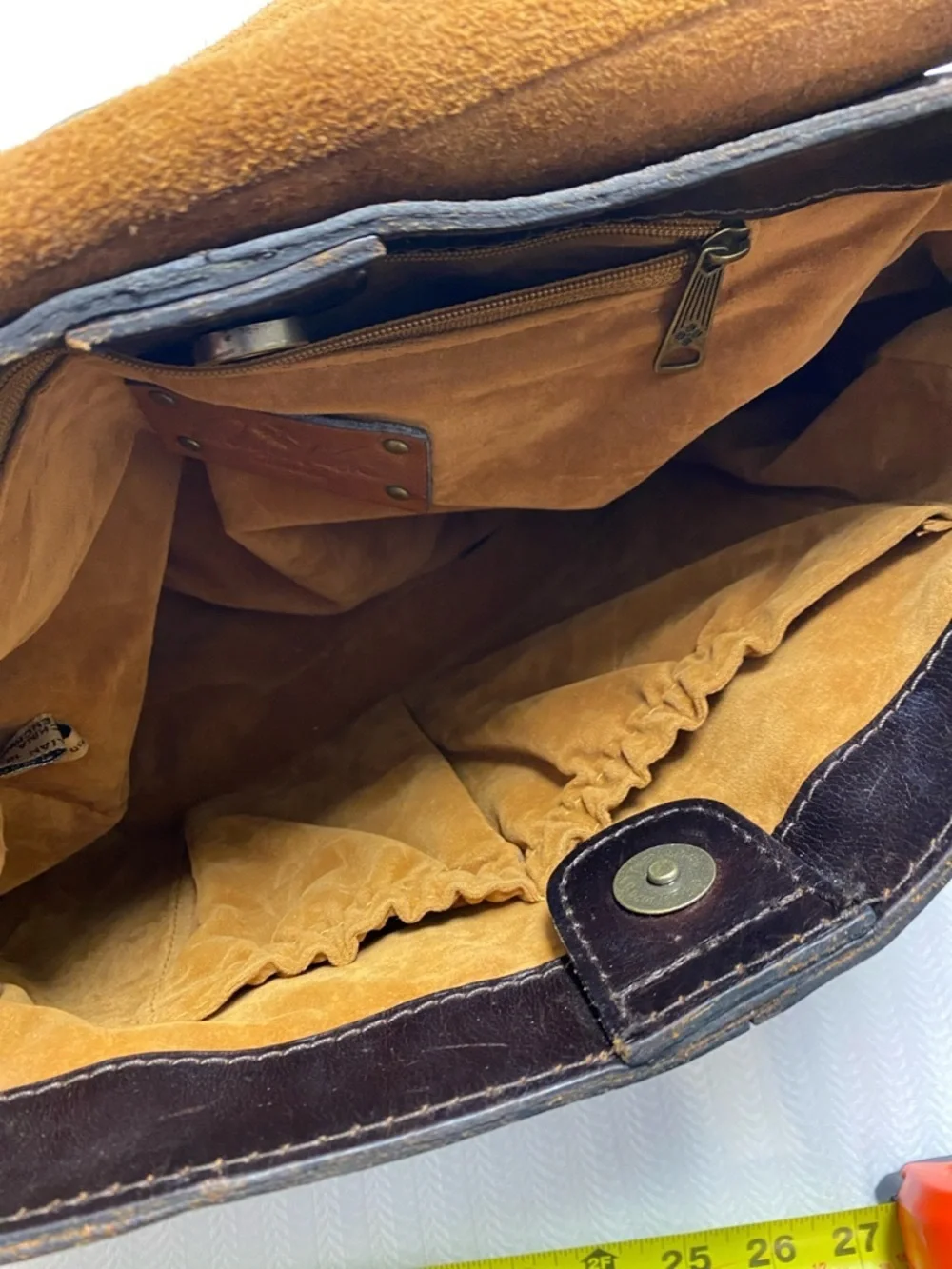 Patricia Nash Purse Italian Leather Fur Saddle Bag Western Boho Fringe Crossbody